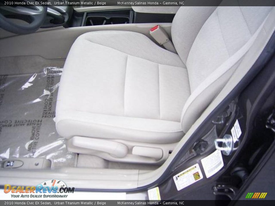 2010 Honda Civic EX Sedan Urban Titanium Metallic / Beige Photo #9