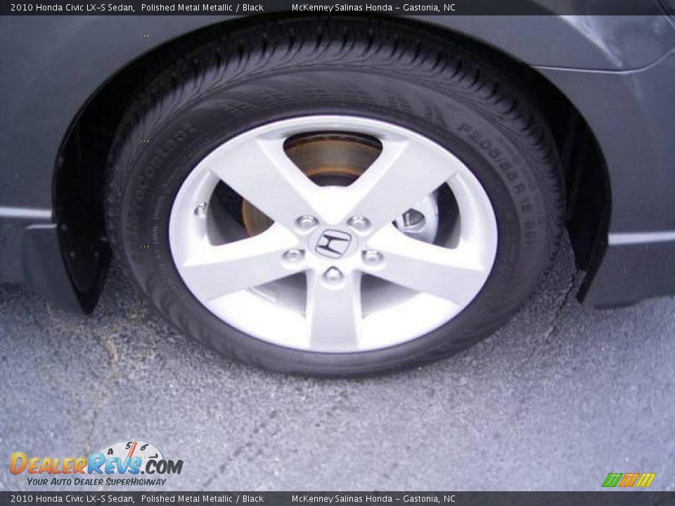 2010 Honda Civic LX-S Sedan Polished Metal Metallic / Black Photo #17