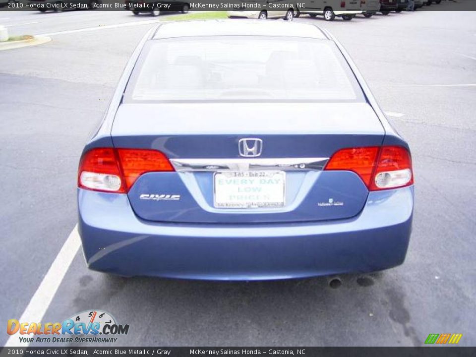 2010 Honda Civic LX Sedan Atomic Blue Metallic / Gray Photo #3