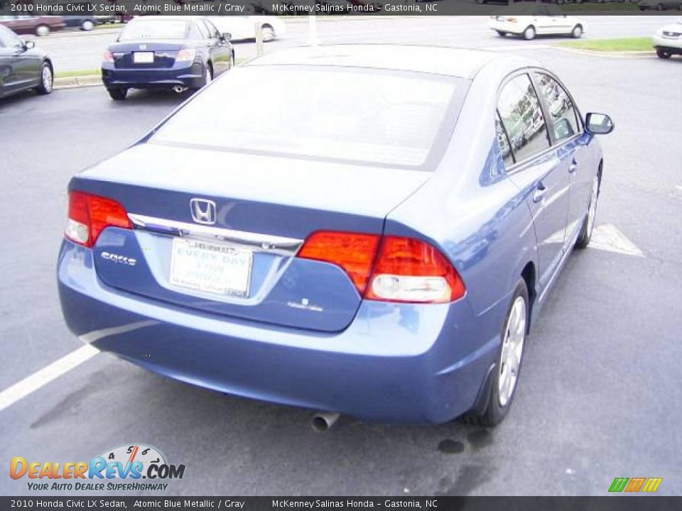 2010 Honda Civic LX Sedan Atomic Blue Metallic / Gray Photo #4