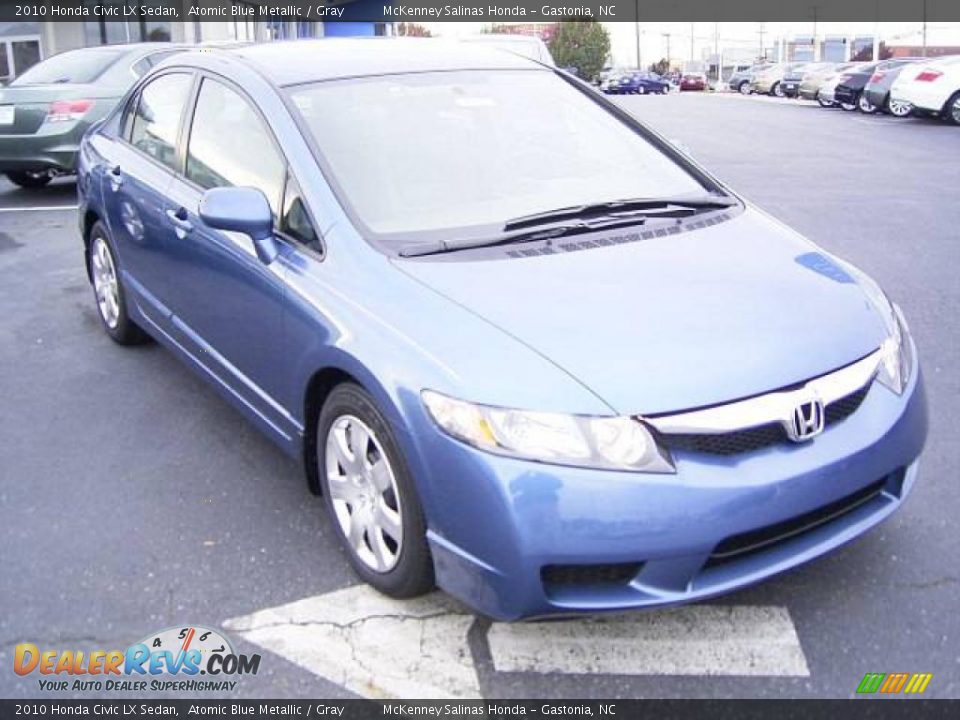 2010 Honda Civic LX Sedan Atomic Blue Metallic / Gray Photo #5