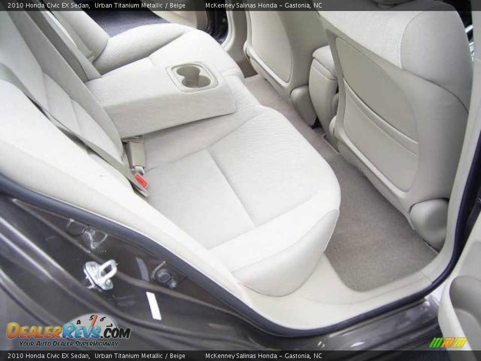 2010 Honda Civic EX Sedan Urban Titanium Metallic / Beige Photo #14