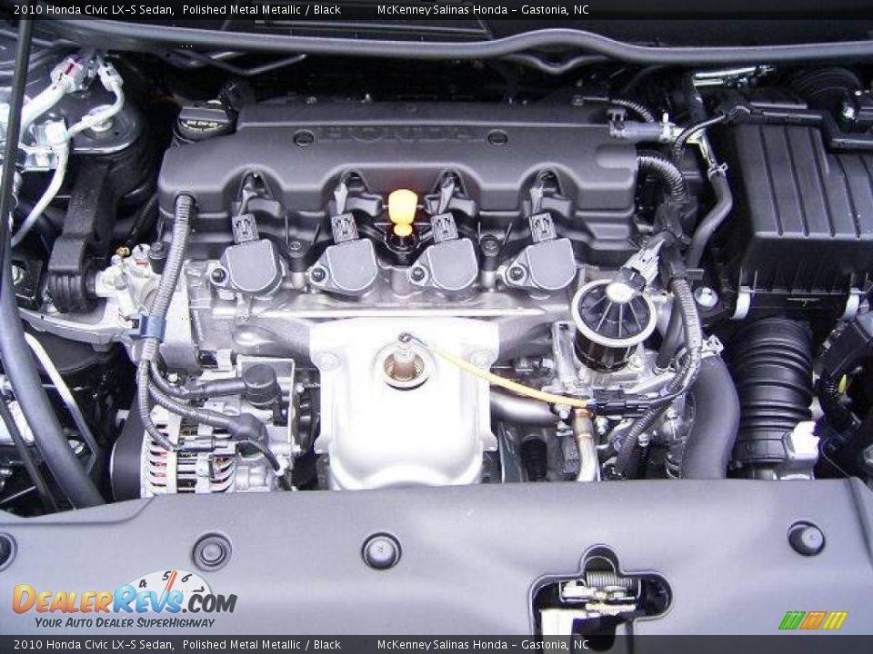 2010 Honda Civic LX-S Sedan Polished Metal Metallic / Black Photo #20