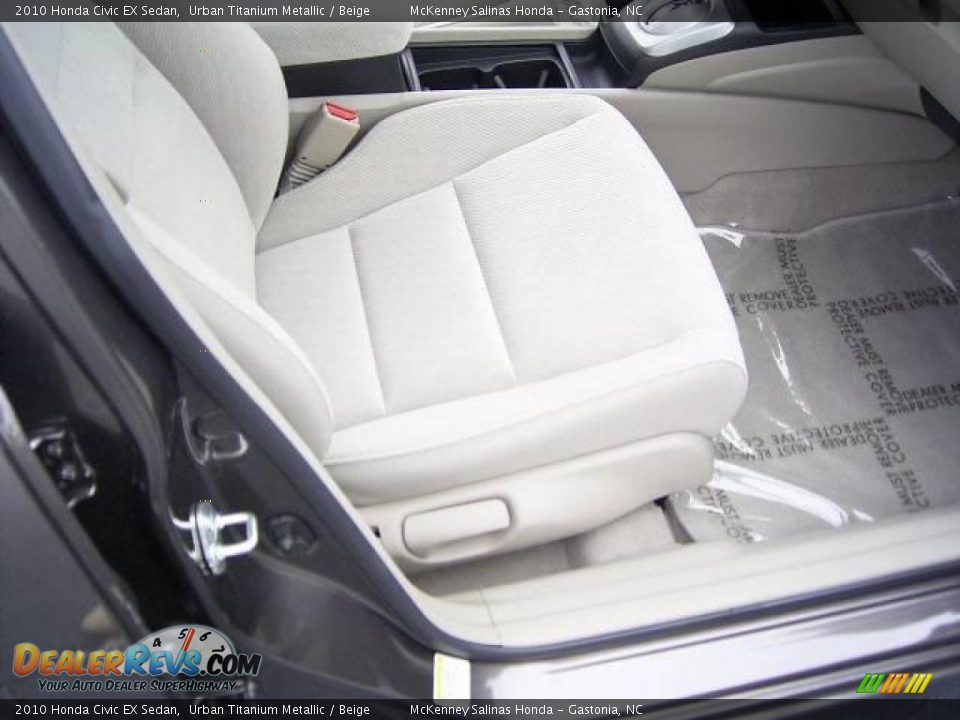 2010 Honda Civic EX Sedan Urban Titanium Metallic / Beige Photo #15
