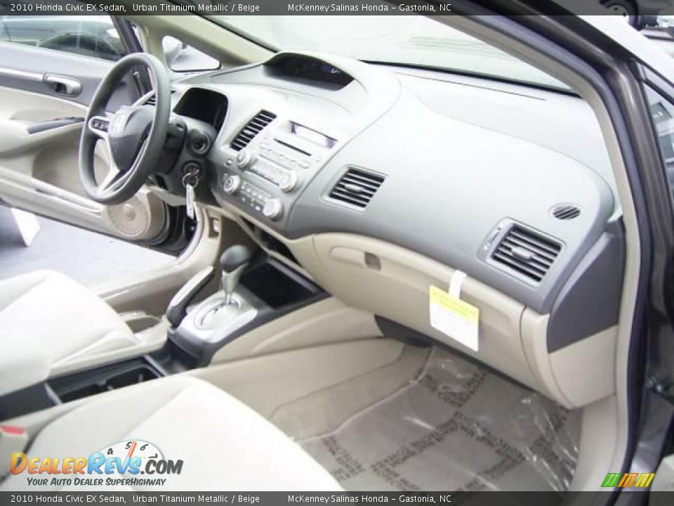 2010 Honda Civic EX Sedan Urban Titanium Metallic / Beige Photo #16