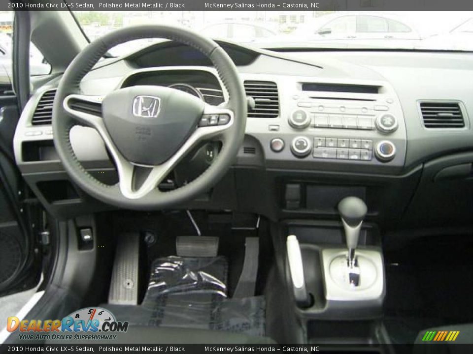 2010 Honda Civic LX-S Sedan Polished Metal Metallic / Black Photo #21