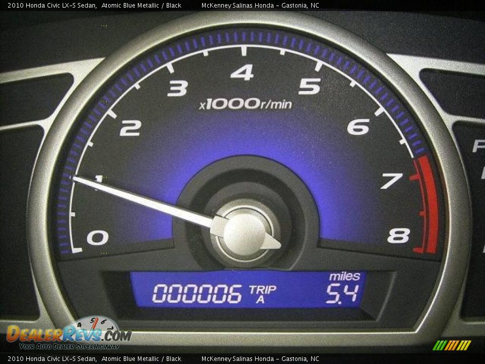 2010 Honda Civic LX-S Sedan Atomic Blue Metallic / Black Photo #26