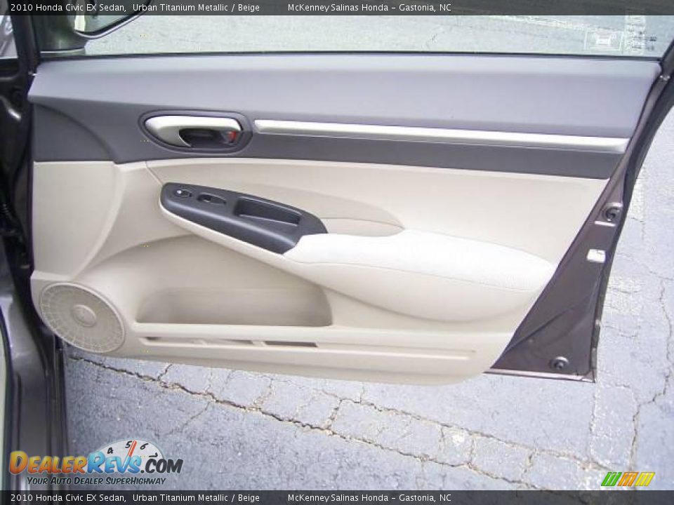 2010 Honda Civic EX Sedan Urban Titanium Metallic / Beige Photo #17
