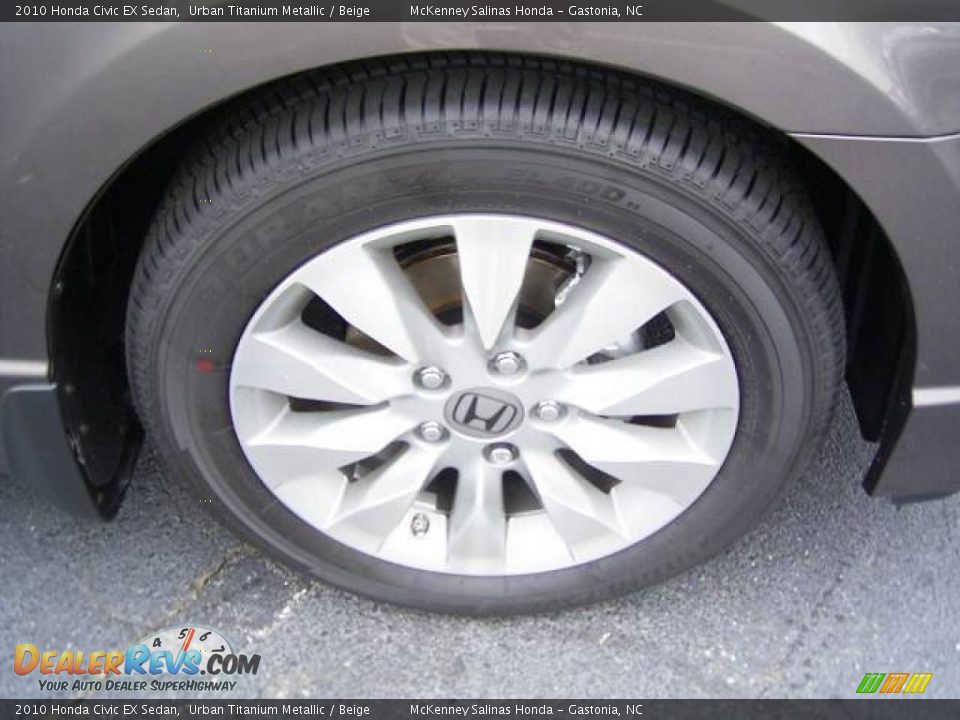 2010 Honda Civic EX Sedan Urban Titanium Metallic / Beige Photo #18