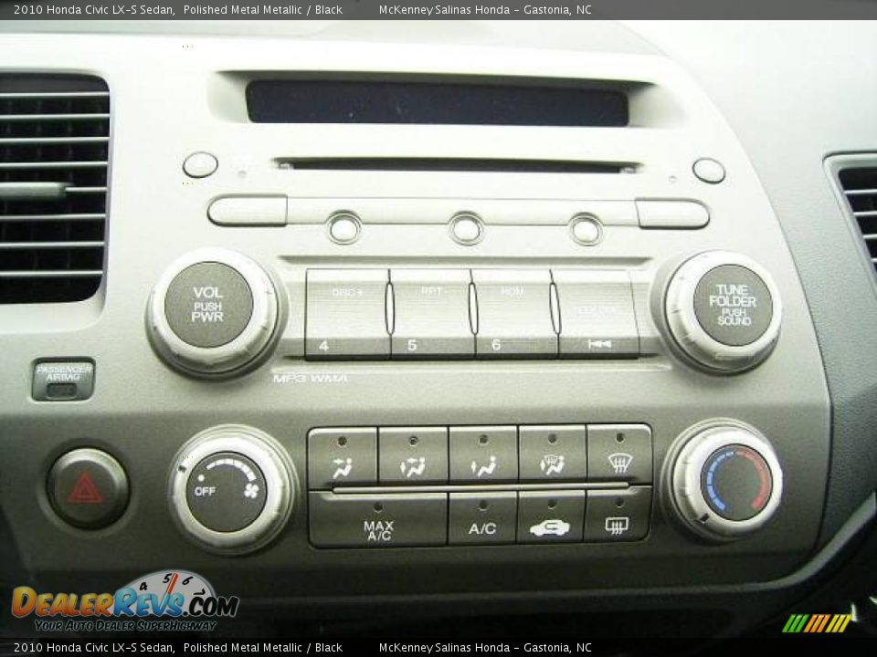 2010 Honda Civic LX-S Sedan Polished Metal Metallic / Black Photo #25