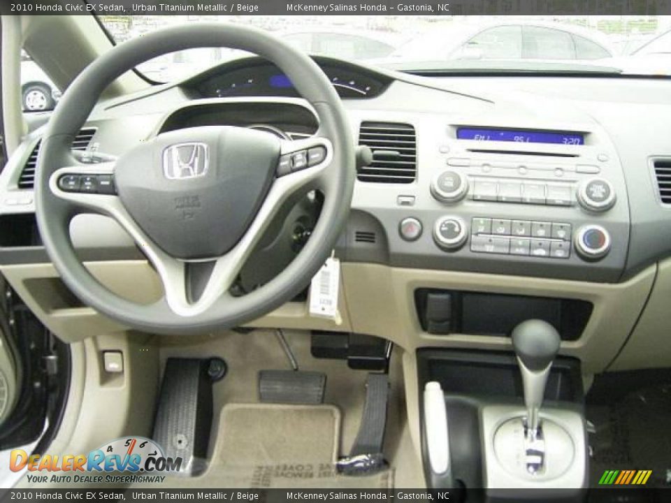 2010 Honda Civic EX Sedan Urban Titanium Metallic / Beige Photo #22