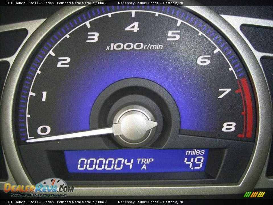 2010 Honda Civic LX-S Sedan Polished Metal Metallic / Black Photo #26