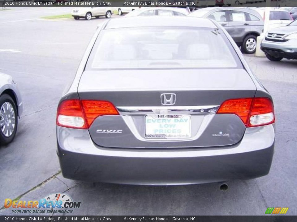 2010 Honda Civic LX Sedan Polished Metal Metallic / Gray Photo #3