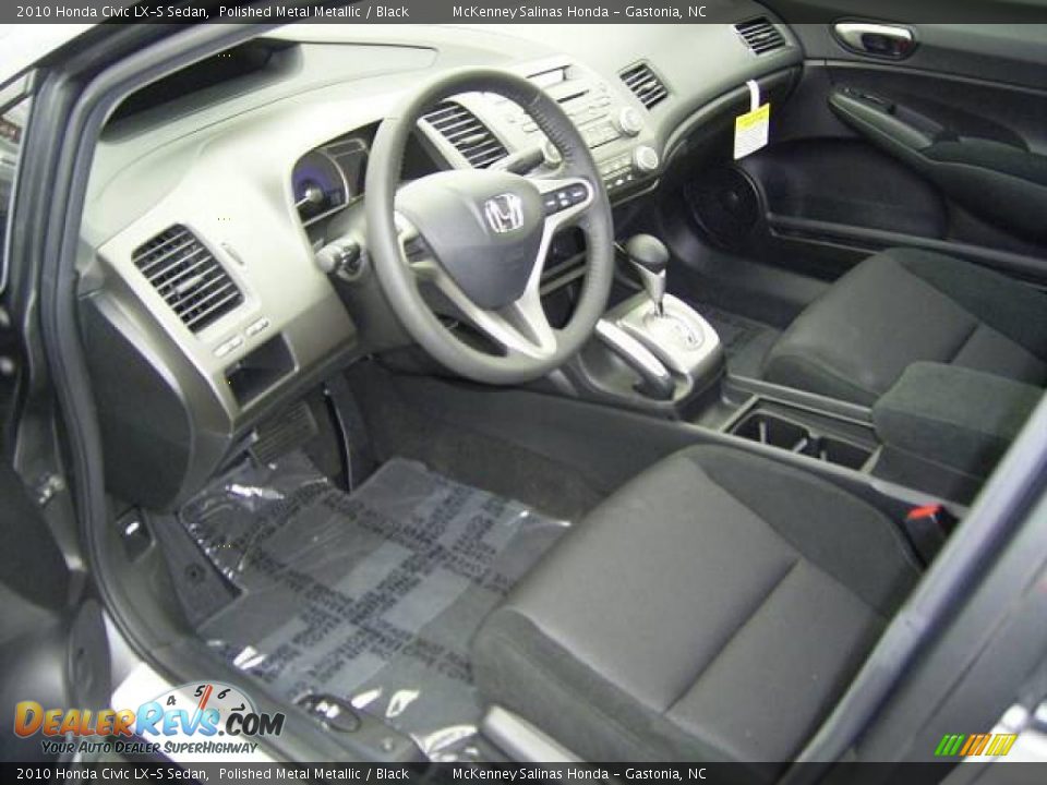 2010 Honda Civic LX-S Sedan Polished Metal Metallic / Black Photo #27