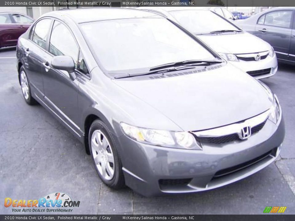 2010 Honda Civic LX Sedan Polished Metal Metallic / Gray Photo #5