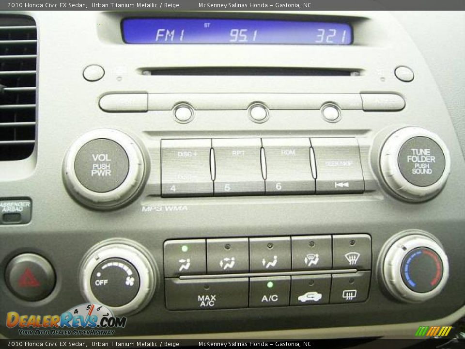 2010 Honda Civic EX Sedan Urban Titanium Metallic / Beige Photo #26