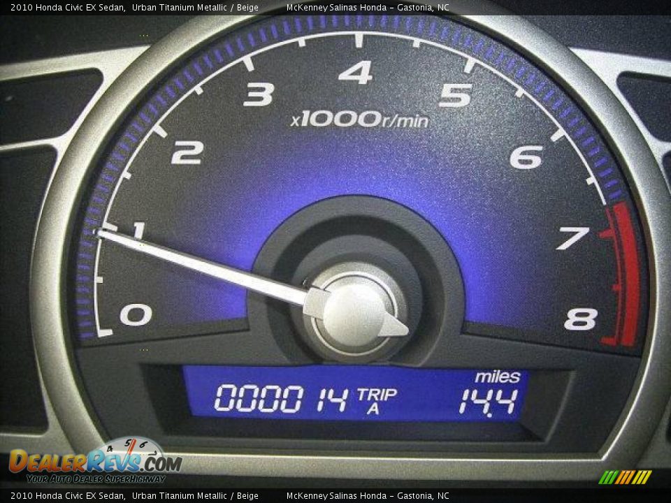 2010 Honda Civic EX Sedan Urban Titanium Metallic / Beige Photo #27