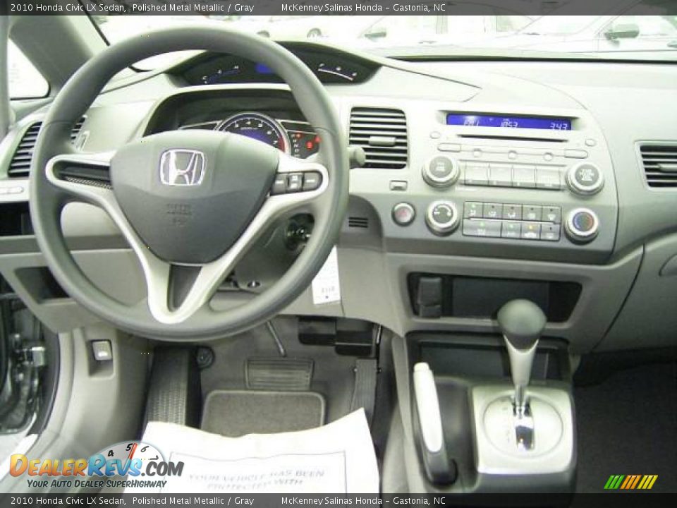 2010 Honda Civic LX Sedan Polished Metal Metallic / Gray Photo #21
