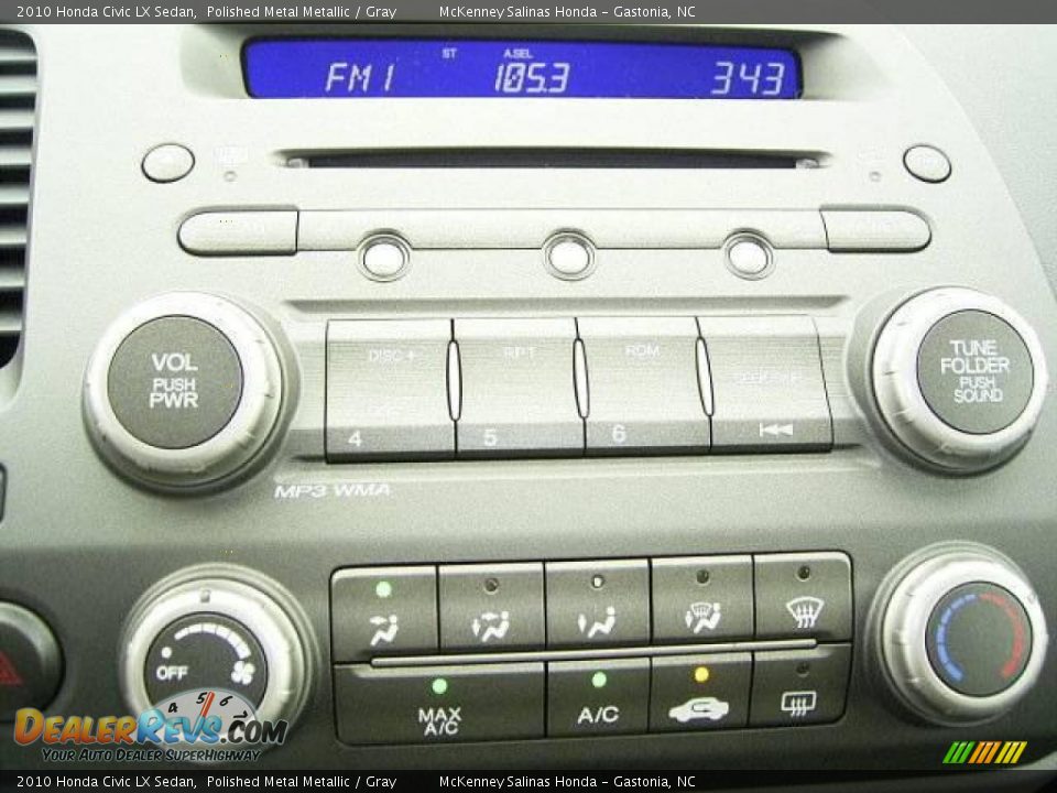 2010 Honda Civic LX Sedan Polished Metal Metallic / Gray Photo #24