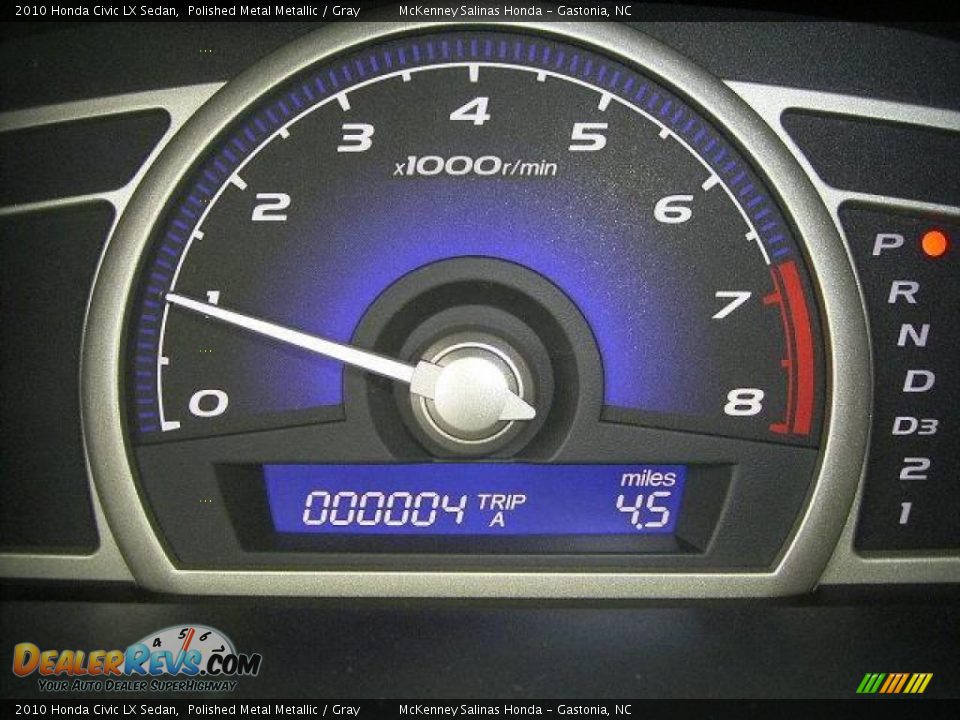 2010 Honda Civic LX Sedan Polished Metal Metallic / Gray Photo #25