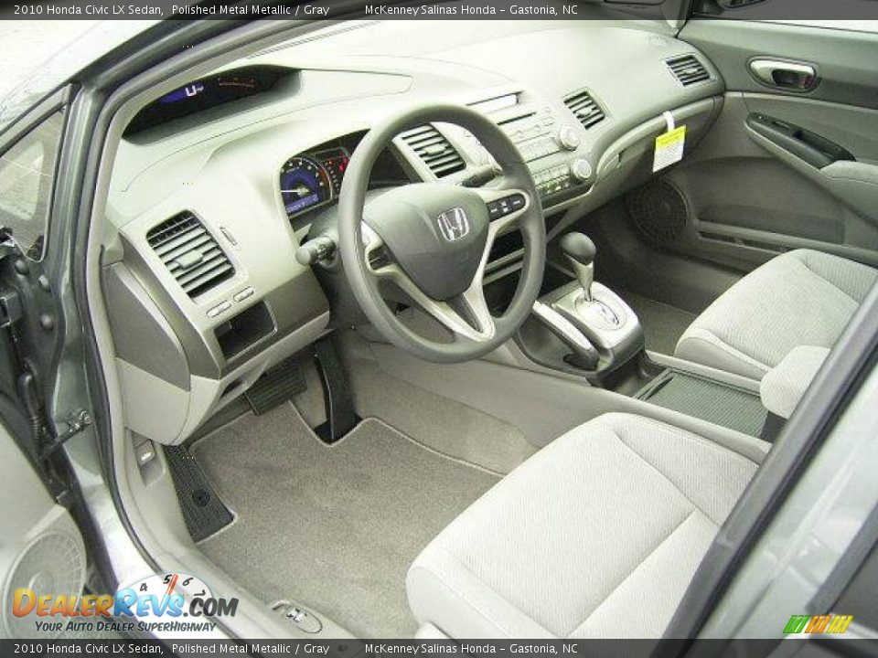 2010 Honda Civic LX Sedan Polished Metal Metallic / Gray Photo #26