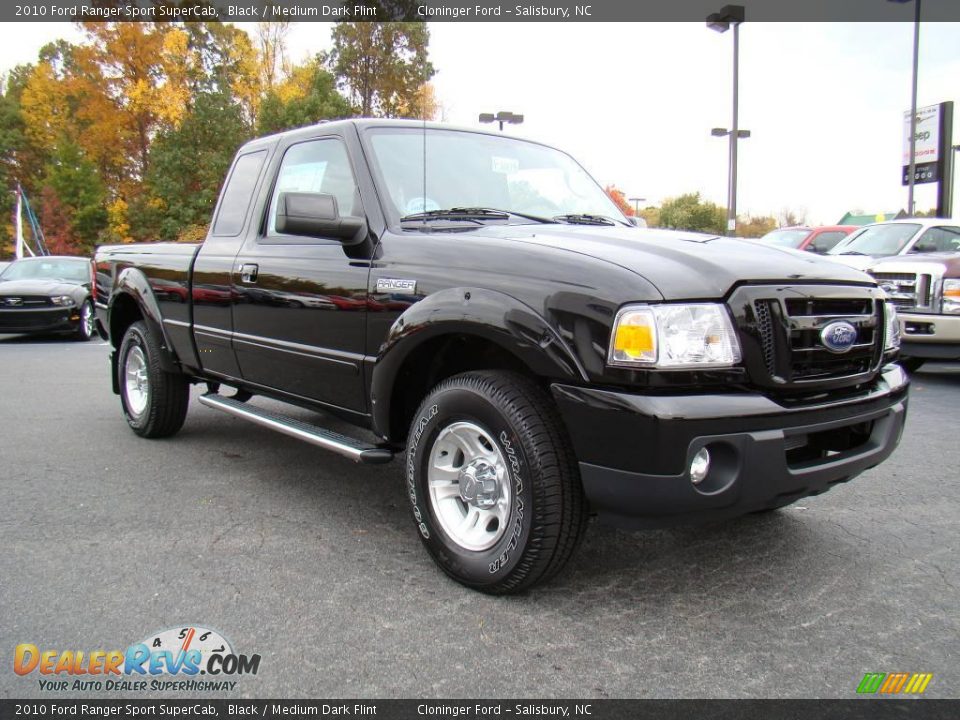 2010 Ford Ranger Sport SuperCab Black / Medium Dark Flint Photo #1