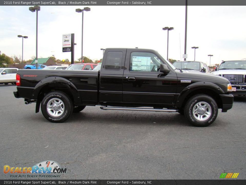 2010 Ford Ranger Sport SuperCab Black / Medium Dark Flint Photo #2