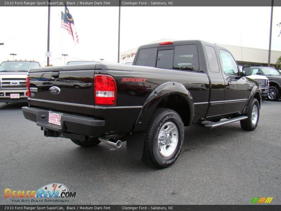 2010 Ford Ranger Sport SuperCab Black / Medium Dark Flint Photo #3
