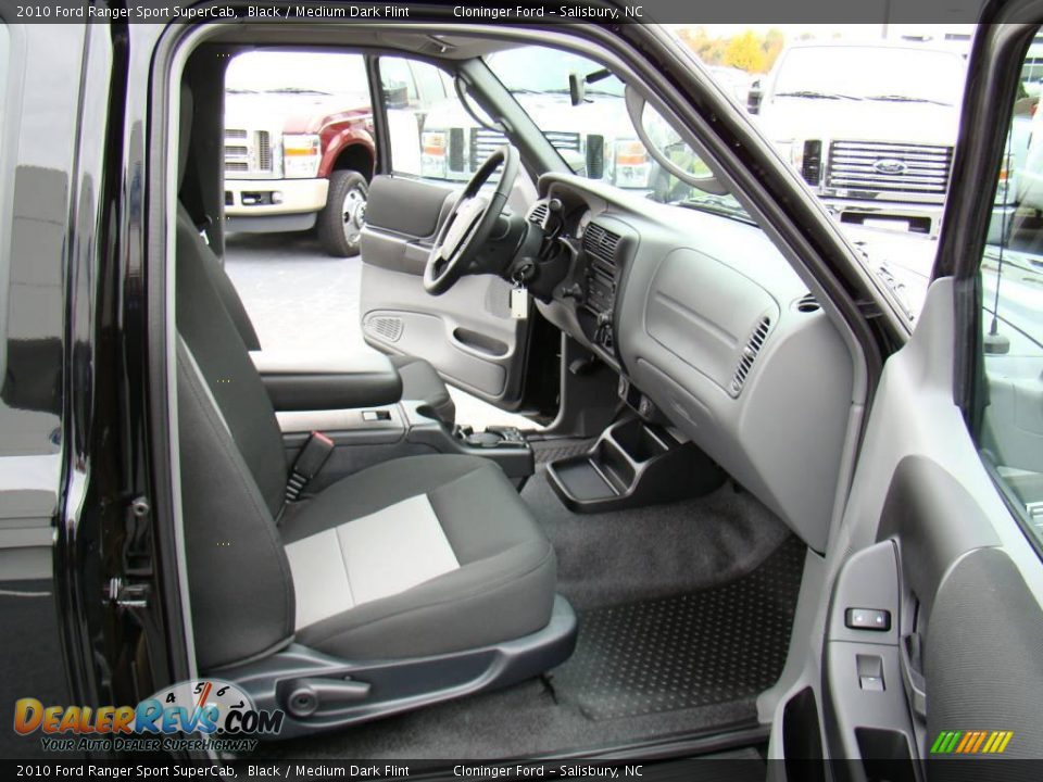2010 Ford Ranger Sport SuperCab Black / Medium Dark Flint Photo #10