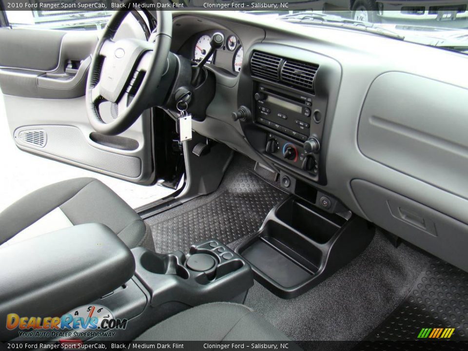2010 Ford Ranger Sport SuperCab Black / Medium Dark Flint Photo #11