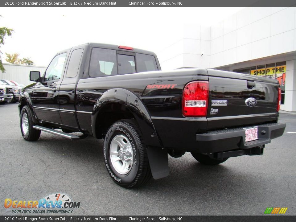 2010 Ford Ranger Sport SuperCab Black / Medium Dark Flint Photo #22