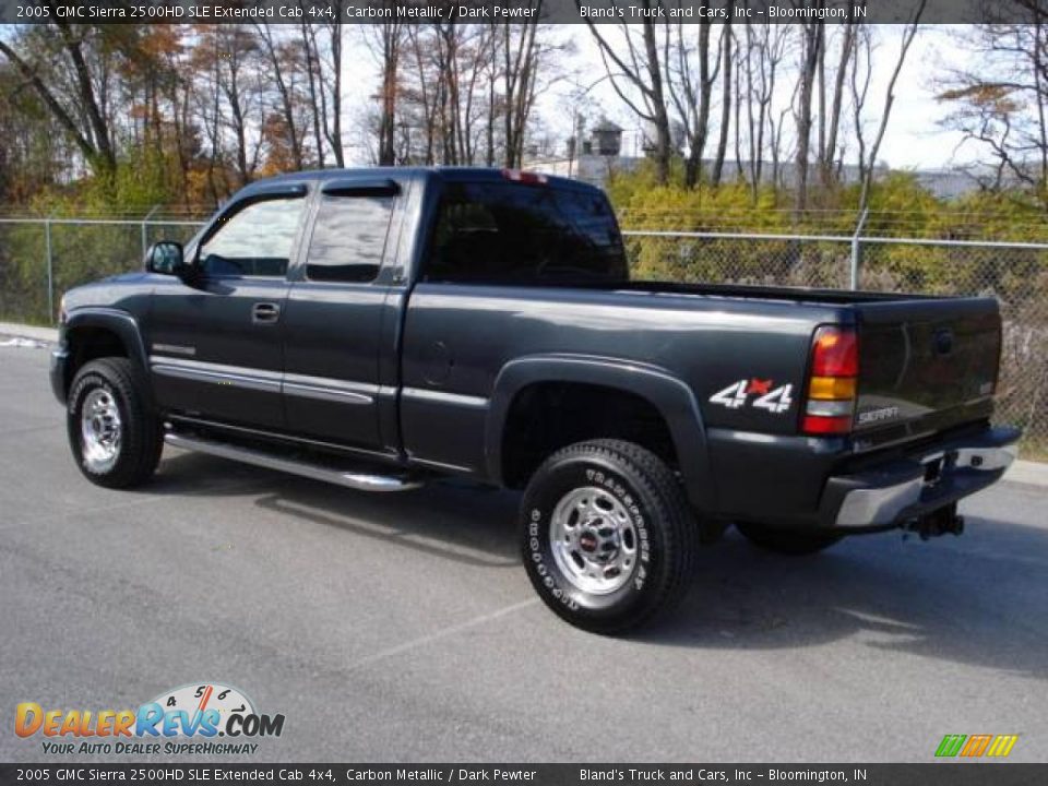 2005 GMC Sierra 2500HD SLE Extended Cab 4x4 Carbon Metallic / Dark Pewter Photo #3