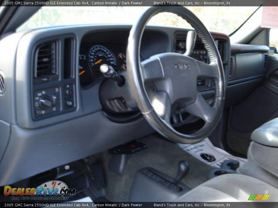 2005 GMC Sierra 2500HD SLE Extended Cab 4x4 Carbon Metallic / Dark Pewter Photo #5