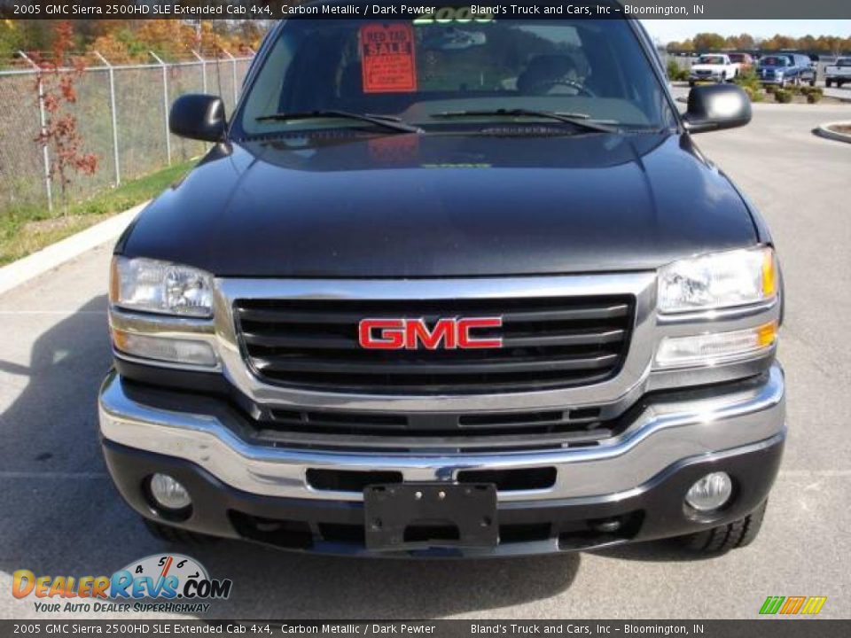 2005 GMC Sierra 2500HD SLE Extended Cab 4x4 Carbon Metallic / Dark Pewter Photo #6