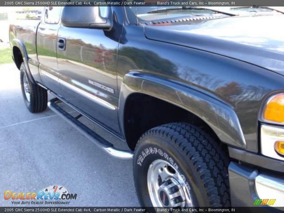 2005 GMC Sierra 2500HD SLE Extended Cab 4x4 Carbon Metallic / Dark Pewter Photo #14