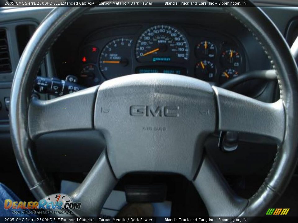 2005 GMC Sierra 2500HD SLE Extended Cab 4x4 Carbon Metallic / Dark Pewter Photo #17