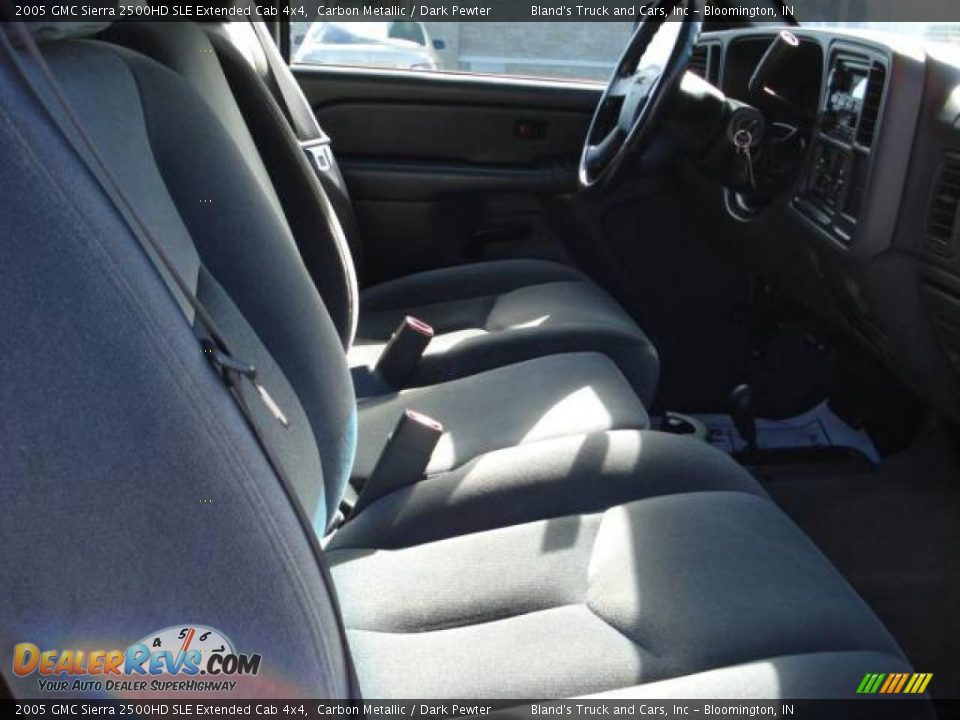 2005 GMC Sierra 2500HD SLE Extended Cab 4x4 Carbon Metallic / Dark Pewter Photo #26