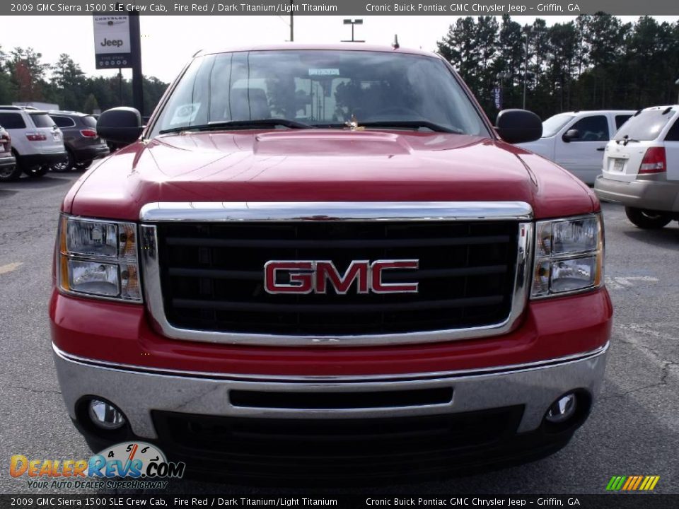 2009 GMC Sierra 1500 SLE Crew Cab Fire Red / Dark Titanium/Light Titanium Photo #3