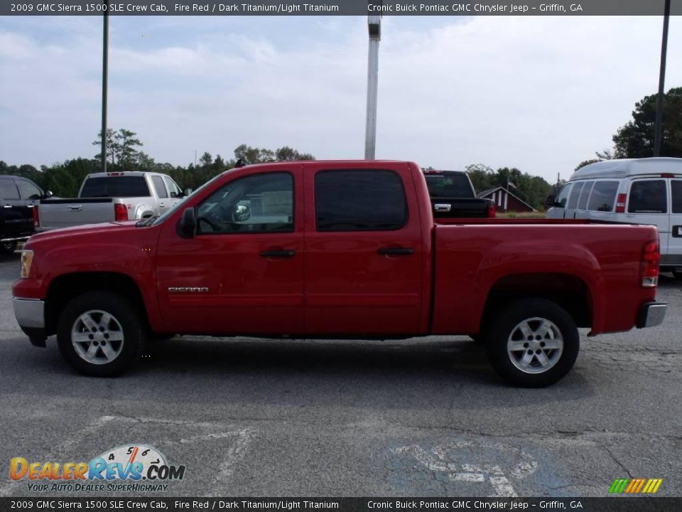 2009 GMC Sierra 1500 SLE Crew Cab Fire Red / Dark Titanium/Light Titanium Photo #5