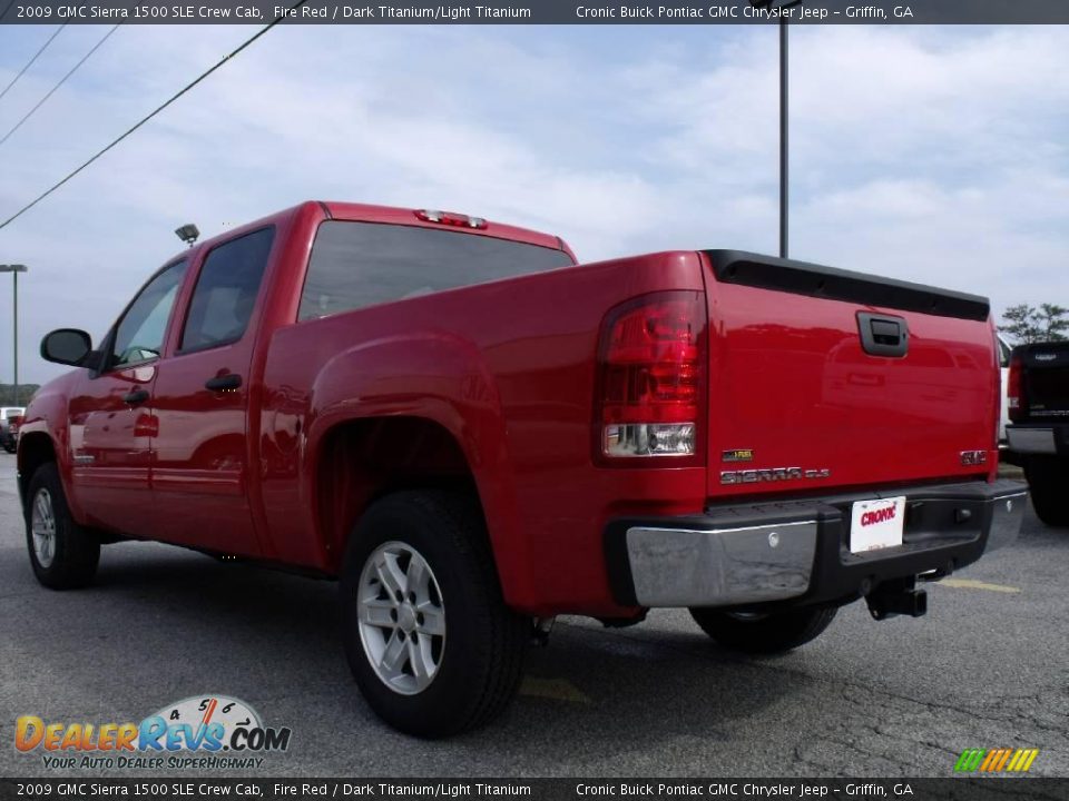 2009 GMC Sierra 1500 SLE Crew Cab Fire Red / Dark Titanium/Light Titanium Photo #6