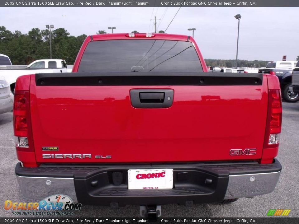 2009 GMC Sierra 1500 SLE Crew Cab Fire Red / Dark Titanium/Light Titanium Photo #7