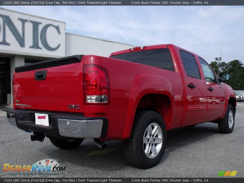 2009 GMC Sierra 1500 SLE Crew Cab Fire Red / Dark Titanium/Light Titanium Photo #8