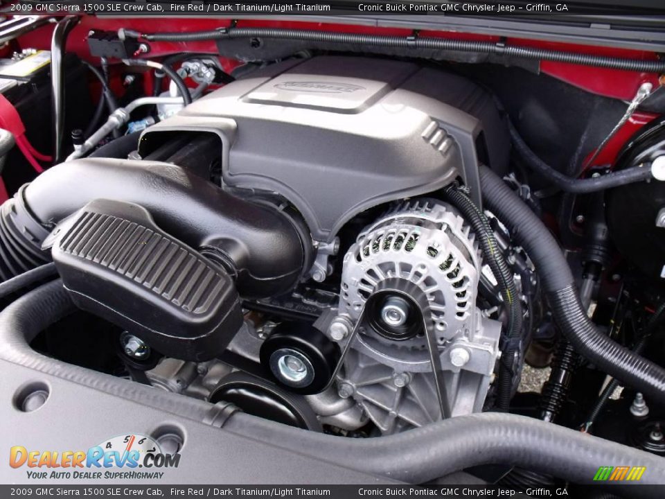 2009 GMC Sierra 1500 SLE Crew Cab Fire Red / Dark Titanium/Light Titanium Photo #11
