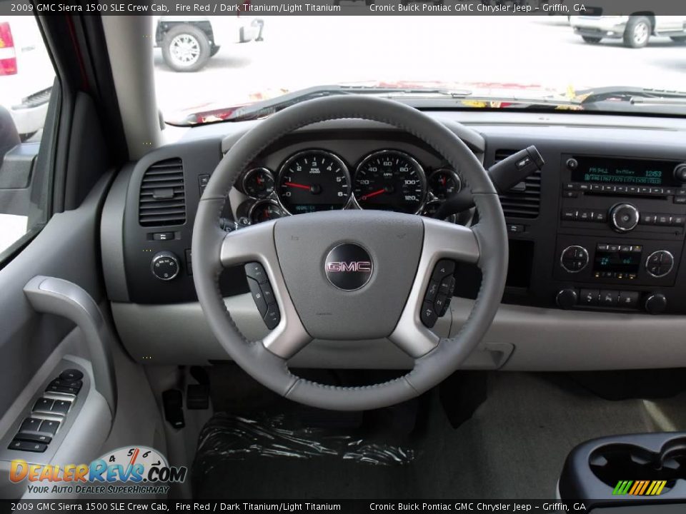 2009 GMC Sierra 1500 SLE Crew Cab Fire Red / Dark Titanium/Light Titanium Photo #17