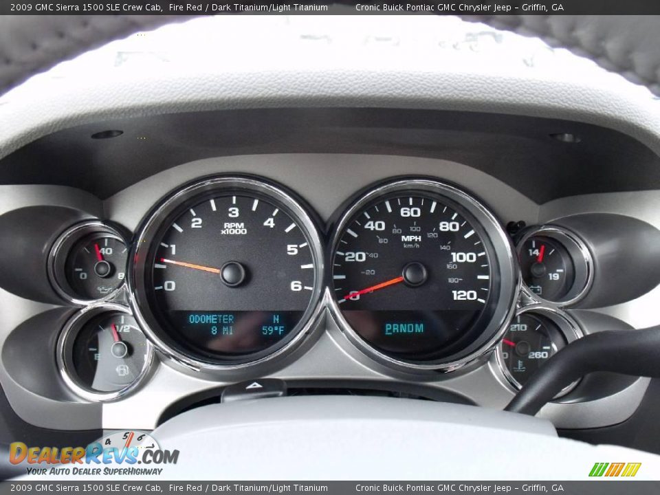 2009 GMC Sierra 1500 SLE Crew Cab Fire Red / Dark Titanium/Light Titanium Photo #18