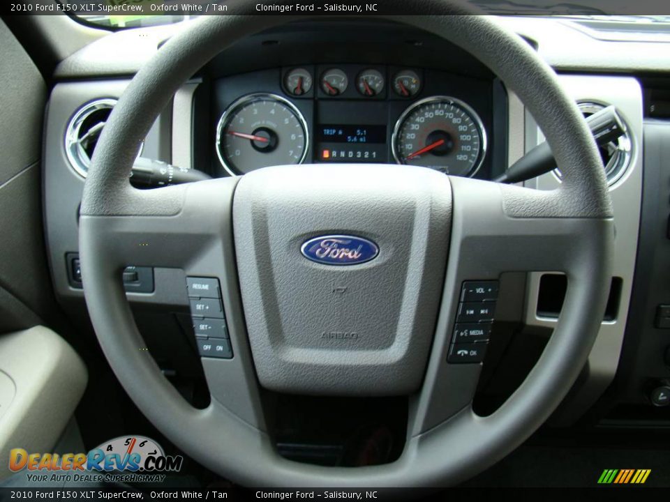 2010 Ford F150 XLT SuperCrew Oxford White / Tan Photo #19