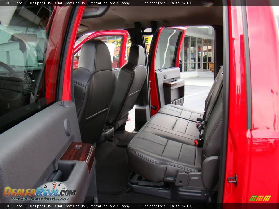 2010 Ford F250 Super Duty Lariat Crew Cab 4x4 Vermillion Red / Ebony Photo #9