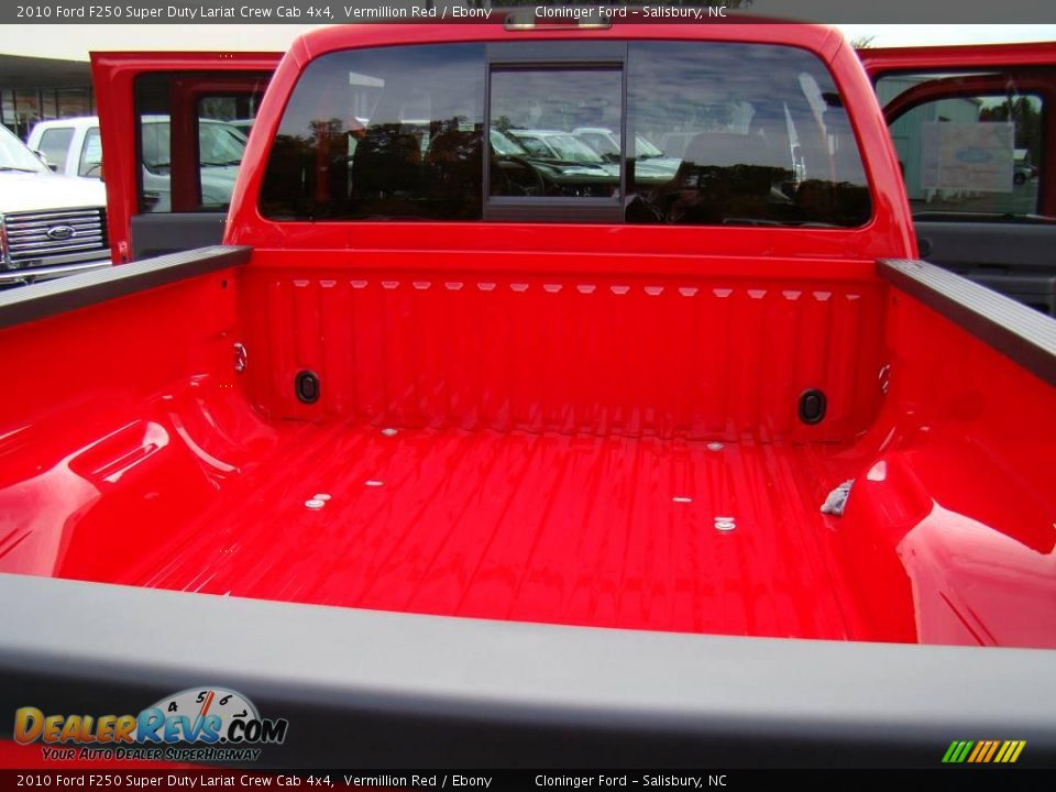 2010 Ford F250 Super Duty Lariat Crew Cab 4x4 Vermillion Red / Ebony Photo #10