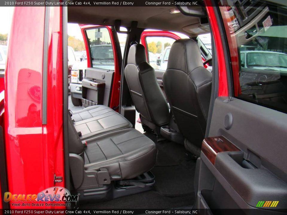 2010 Ford F250 Super Duty Lariat Crew Cab 4x4 Vermillion Red / Ebony Photo #11