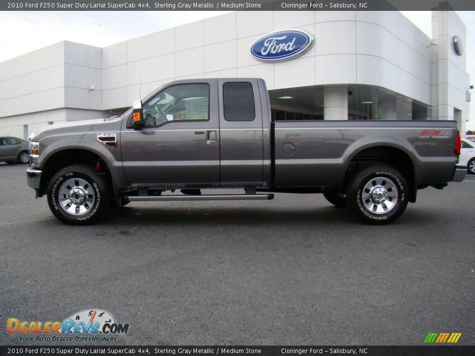 2010 Ford F250 Super Duty Lariat SuperCab 4x4 Sterling Gray Metallic / Medium Stone Photo #5